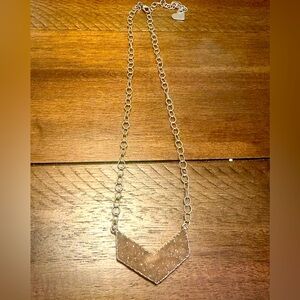 Elegant Gold Chevron Druzy Necklace
